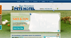 Desktop Screenshot of bluemountainpetshotel.com